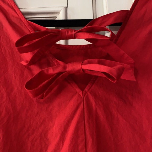 Red J. Crew Bow Peplum Tank - Picture 7 of 7